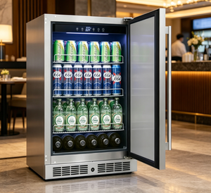 Factory Wholesale Durable 130L Stainless Steel Refrigerator Under Counter <b>Compressor</b> <b>Mini</b> Fridge Kitchen Equipment - Product Image 1