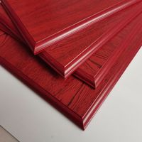 Trophée vierge d'affaires personnalisé en gros Plaque de récompense en bois MDF pour mur brun foncé pour gravure au laser