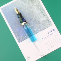Stylo plume transparent en résine MAJOHN-S5 et stylo cadeau de pratique d'écriture d'affaires d'étudiant adulte de couleur fabriqué en Chine