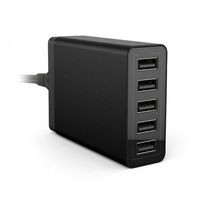 Chargeur USB 40W, Hub de charge USB 5V 8A, Station de charge USB de bureau à 5 ports avec plusieurs ports pour téléphones mobiles, tablettes