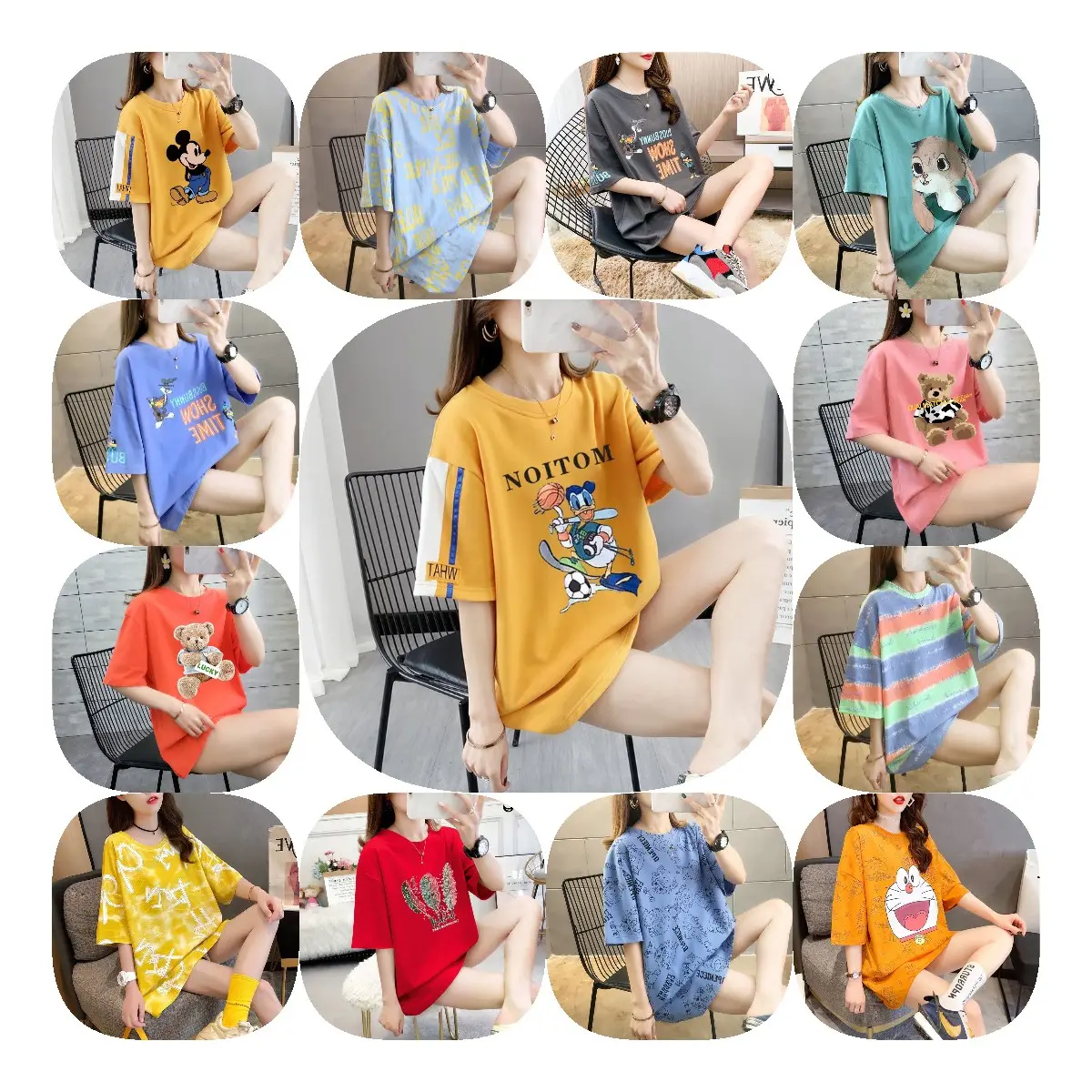 Cross-border women's short sleeve T-shirt 2021 summer new Korean version of loose large size net red shirt cheap wholesale