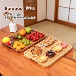 Acacia Wood Fruit Platter With Dividers Portable Snack Tray For Outdoor Picnic Eco-Friendly Dinnerware - Product Image 2
