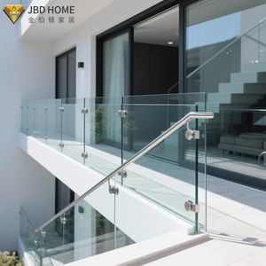 <span class=keywords><strong>Balustrade</strong></span> en verre moderne pour balcon <span class=keywords><strong>de</strong></span> centre commercial extérieur, escalier et terrasse avec main courante en acier inoxydable et système <span class=keywords><strong>de</strong></span> garde-corps en aluminium - Product Image 2