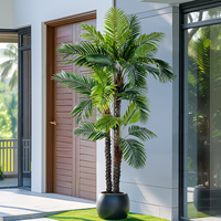 Vente Directe Fabricant : Grand Palmier Artificiel en Plastique Résistant aux UV de 8 Pieds pour Aménagement Paysager Intérieur/Extérieur