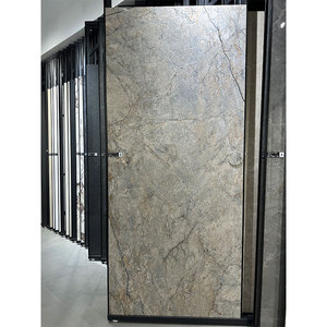 Pierre frittée 1200*2700*6mm Gris <span class=keywords><strong>Florence</strong></span> Brillant pour Villas, Grands Appartements et Bureaux – Antidérapante et Résistante à l'Usure - Product Image 1