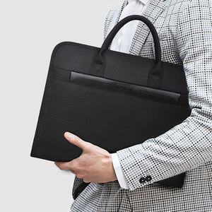 Custom PU <b>Leather</b> Document File Bag Expending Black Business <b>Briefcase</b> 15 Inches Laptop Bag for Men Zipper Document Pouches - Product Image 2