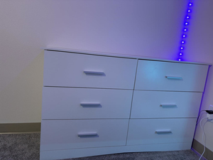 Unidad de torre de almacenamiento Blanca Grande, organizador de tienda de armario minimalista moderno para sala de estar, pasillo - Product Image 4