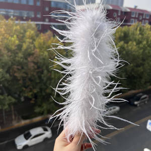 More <strong>Fluffy</strong> Ostrich Fur <strong>Cuffs</strong> Slap Band Wristband Clothes Anklet Sleeves Hair Trim Party Stage Wedding Bracelet Plumas Decor - Product Image 2