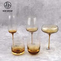 Vente chaude Hôtel Verre Tasse Ensemble Jaune Transparence Verre Tasse Vin Rouge Gobelet Tasse pour Hôtel Restaurant Bar