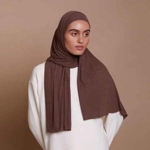 Hiyab Musulmán Personalizado 2026 de Primera Calidad, en <span class=keywords><strong>Jersey</strong></span> de Algodón y Bambú, Elástico, Transpirable, Tallas Grandes, para Primavera/Verano - Product Image 4