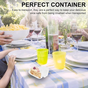 Dùng Một Lần Tam Giác Tùy Chỉnh Dùng Một Lần Bánh Sandwich Món Tráng Miệng Thực Phẩm Lưu Trữ Hộp Tam Giác Nhựa Hộp Thực Phẩm Cho Chiếc Bánh Trong Suốt - Product Image 4