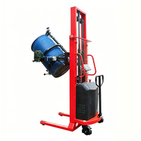 Rotateur de fûts semi-électrique de 450 kg avec balance numérique haute précision, élévateur et inclinateur de fûts motorisé de 2,5 m