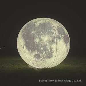 Globo de Aire Inflable Modelo Brown Beauty <span class=keywords><strong>Chen</strong></span>, Decoración Publicitaria Luminosa LED con Cambio de Color, Luna, Ocho Planetas, Júpiter, Saturno - Product Image 3