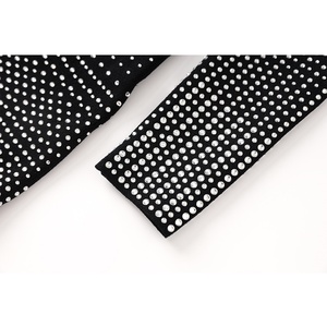 Automne hiver élégant Ins robe de Style chaud pour les soeurs européennes américaines transfrontalière Offre Spéciale nouveau Mature chaud strass solide - Product Image 4