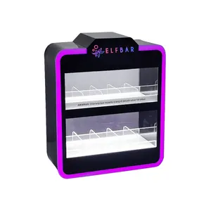 Anti-thef Lockable LED Acrylic Rack Cigarette Smoke Shop Display Case 2 Tiers 3 Tiers Acrylic Display Stand For Tobacco