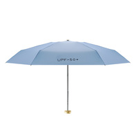 Parapluie plat personnalisé 5 plis UPF50 + Parapluie ultra léger Mini parapluie Vente en gros
