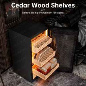 95C İspanyol sedir ağacı puro dolabı, kompresör soğutma büyük kapasiteli sabit sıcaklık ve nem puro dolabı - Product Image 4