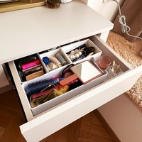 Miroir de coiffeuse avec éclairage LED en bois de pin massif, style moderne européen minimaliste, luxe haut de gamme, personnalisable, appartement