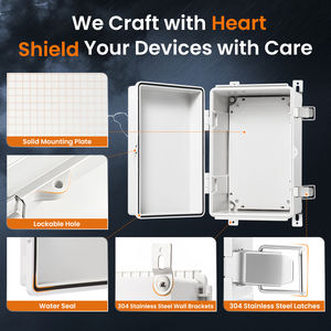 Caja de Conexiones de PVC QILIPSU 300x200x170mm, Caja de Control Eléctrico con Tapa, Panel de Riel DIN IP67 Impermeable para IoT Solar - Product Image 3