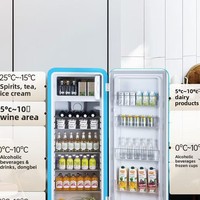 Réfrigérateur Rétro HCK Smart Home Grande Capacité Porte Simple Rouge Haute Esthétique BC-130GGA Smart Home