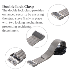 20mm titanio Milanese Watch Band all'ingrosso Custom doppia chiusura di sicurezza CNC lavorato <span class=keywords><strong>cinturino</strong></span> in metallo <span class=keywords><strong>per</strong></span> Samsung <span class=keywords><strong>Huawei</strong></span> Xiaomi orologi - Product Image 4