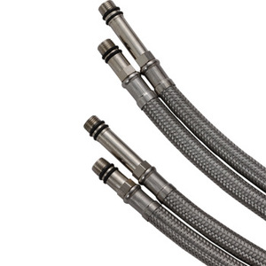 Tuyau tressé Jumeijia 1/2 po 50 cm 60 cm flexible en acier inoxydable pour l'arrivée d'eau de la salle de bain, lavabo et meuble sous-vasque - Product Image 1