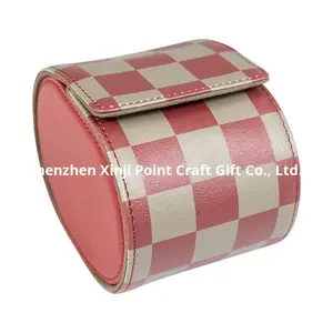 Custodia per <span class=keywords><strong>orologio</strong></span> portatile di fascia alta in pelle rotonda con Design ecologico personalizzabile <span class=keywords><strong>appendere</strong></span> a prova di polvere e Drop-Proof - Product Image 6