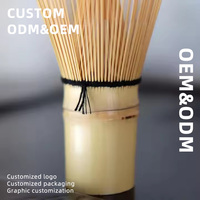 Fouet à poudre de thé vert avec logo personnalisé ensemble de Matcha classique à 100 dents comprenant une cuillère japonaise expérience parfaite du Matcha