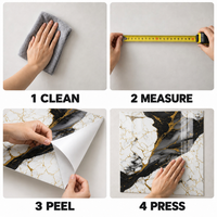 Papier peint en marbre blanc, noir et or, 2,3 mm PET IXPE Foam, feuilles de 60x90 cm pour les murs décoratifs de la chambre