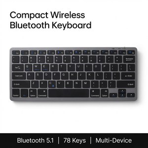 Wholesale Dual Mode 2.4G Ultra Slim Portable Rechargeable <b>Mini</b> Wireless Bluetooth <b>Keyboard</b> for iPad Tablet Laptop Phone Desktop - Product Image 1