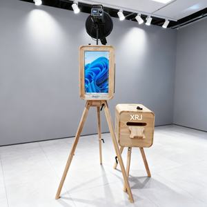 Photomaton double face en chêne, style vintage campagnard, avec accessoires - Achetez un appareil photo et une machine à photomaton compatible avec les appareils photo reflex - Product Image 4