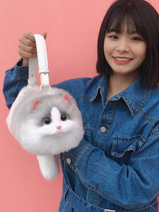 Bolso de mano de gran capacidad para mujer, bandolera de felpa a la moda, regalo de Navidad para mujer, bolso para gatito, novedad de <span class=keywords><strong>2022</strong></span> - Product Image 4