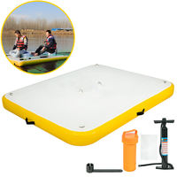 Plateforme flottante gonflable en Drop Stitch, pont flottant pour piscine, camping, pêche, lac, yacht