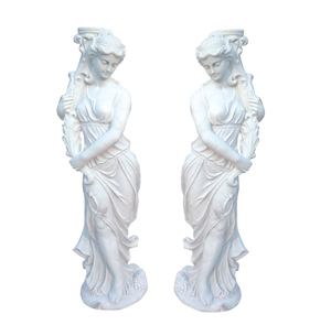 Sculpture <span class=keywords><strong>en</strong></span> <span class=keywords><strong>pierre</strong></span> de jardin, taille réelle, sculpture extérieure, déesse des quatre saisons, statues <span class=keywords><strong>en</strong></span> marbre - Product Image 2