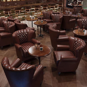 ويسكي الأمريكية عالية الجودة الأثاث التجاري الصلبة الخشب بار أريكة كشك مقعد حانة ملهى ليلي كرسي - Product Image 2