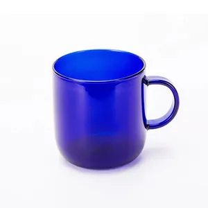 マグカップ卸売ドリンクウェアカスタムロゴエコフレンドリーエスプレッソホウケイ酸ガラスマグ飲用ガラスコーヒーカップティーカップ