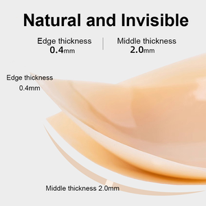 Cubrepezones de silicona triangulares gruesos personalizados para mujer, impermeables, autoadhesivos, sin espalda, accesorios clásicos para bikini - Product Image 2