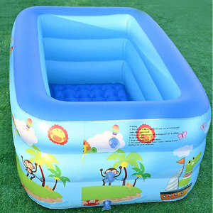 Hot Sale Blue &amp; White PVC Inflatable <strong>Swimming</strong> <strong>Pool</strong> for Adults Children &amp; Babies Thickened Household Outdoor Game <strong>Pool</strong> - Product Image 2