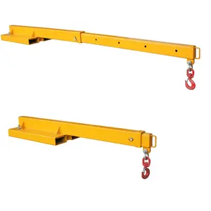 Standard type forklift boom attachments forklift attachment telescopic fork mounted jibs boom lift