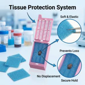 Casetas de Inserción de Tejidos de Grado Médico PP con Almohadillas de Espuma para Biopsias, Codificadas por Colores, Suministros y Herramientas de Laboratorio de Histología y Patología - Product Image 3
