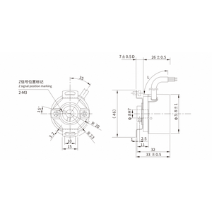 Chất lượng cao bộ mã hóa tuyệt đối một lượt 38mm 3000 vòng/phút bộ mã hóa góc từ quay tuyệt đối Dải mã hóa tắt nguồn - Product Image 4