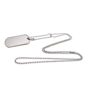 Medagliette Militari in Acciaio Inox per Uomo con Catena a Sfera in Acciaio e Silenziatori Neri - Product Image 6