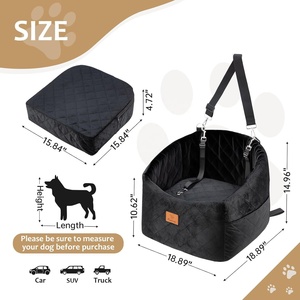 Siège de sécurité pour chien en éponge amovible et lavable, lit pour animaux de compagnie de taille moyenne, siège <span class=keywords><strong>rehausseur</strong></span> de voyage pour la sécurité - Product Image 2