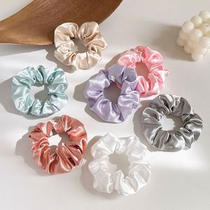 Hot Sale Retro Crystal Satin Large Intestine Ring Solid Color High Grade Tie Head Rope <b>Hair</b> Accessories - Product Image 2