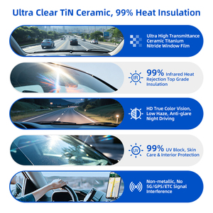 Film de Vitre Automobile en Nitrure de Titane Céramique 70% VLT, 99% IR, 99% UV, 2.5mil, Anti-Éblouissement, Teinte Solaire Automobile, Prix de Gros - Product Image 3