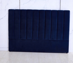 Di lusso confortevole design moderno otto o dieci barra verticale a forma di letto navy blu slitta tessuto testiera del letto - Product Image 4