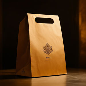 Bolsa de Papel Kraft de Moda Biodegradable con Logotipo Impreso Personalizado de Fábrica, Bolsa de Papel para Regalos y Compras Reciclada - Product Image 6