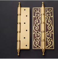 Charnières en laiton massif de qualité supérieure, vente chaude, 4 pouces, 5 pouces, 8 pouces, finition antique, dorée polie, pour portes