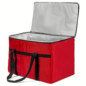 Bolsas Térmicas Aislantes de Tela No Tejida, Logotipo Personalizado, Gran Capacidad, Entrega de Alimentos, Picnic Rojo - Product Image 1
