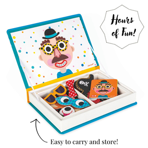 <span class=keywords><strong>Magnetibook</strong></span> 83 pièces Jeu de déguisement magnétique pour garçon avec visages amusants - Décoration de réfrigérateur avec <span class=keywords><strong>lettres</strong></span> magnétiques - Stimule la créativité - Product Image 3